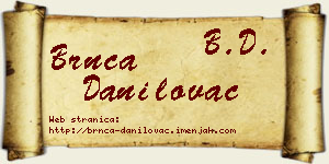 Brnča Danilovac vizit kartica